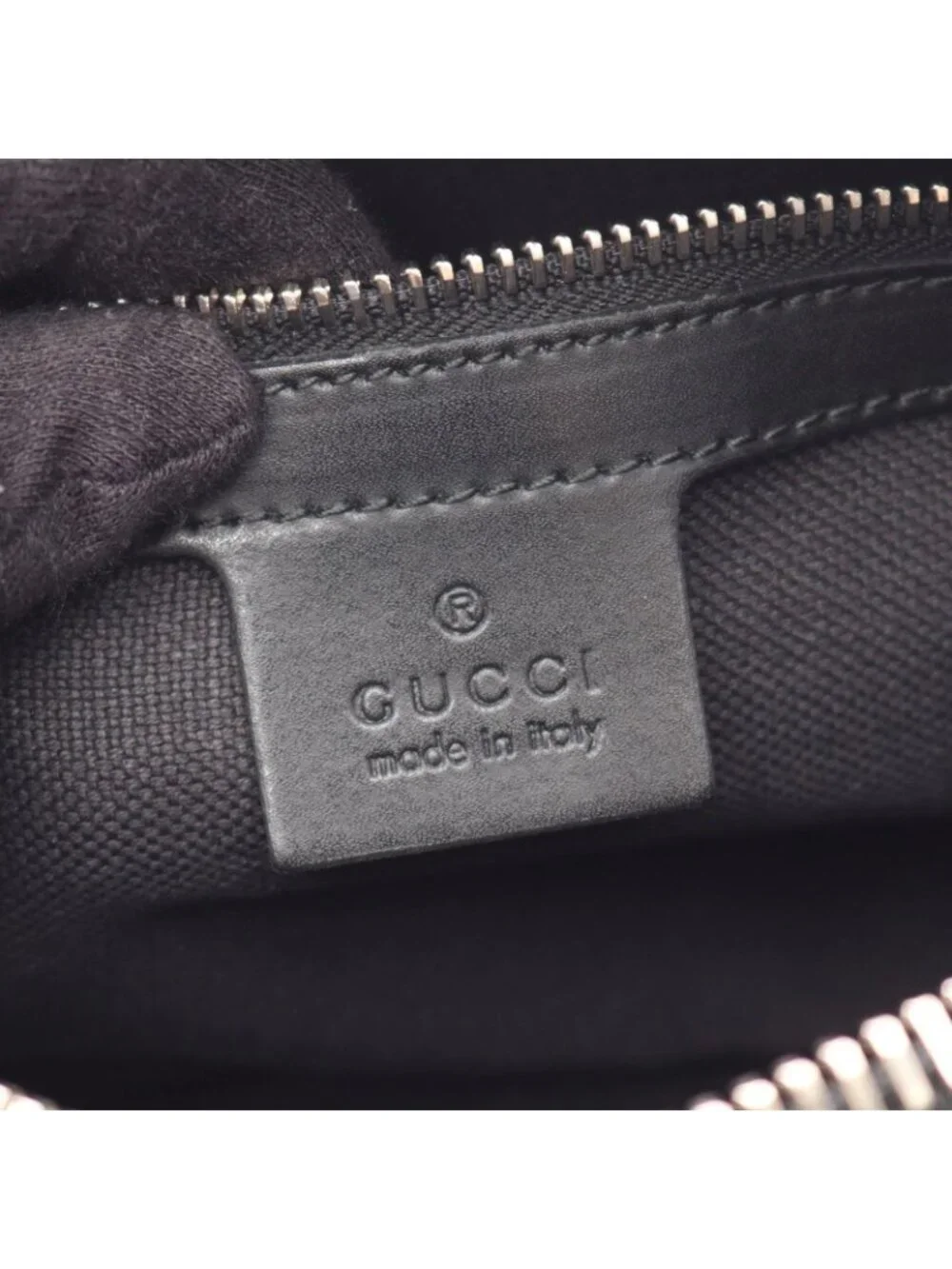 Gucci Waist Bag Soft GG Supreme Sherry Line Black Canvas Leather